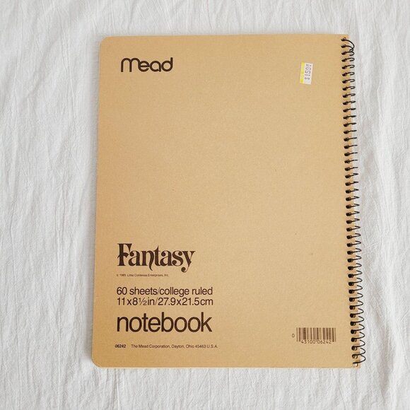 Vintage1980s School Notebook Susan Sue Dawe Art Fantasy Unicorn Mead - Picture 2 of 7